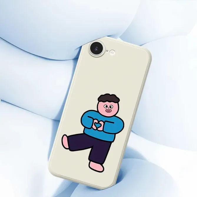 Coque iPhone 17e / 16e Heart Boy Illustration