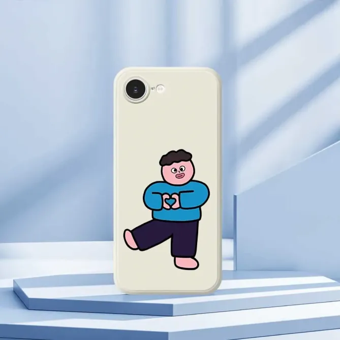 Coque iPhone 17e / 16e Heart Boy Illustration