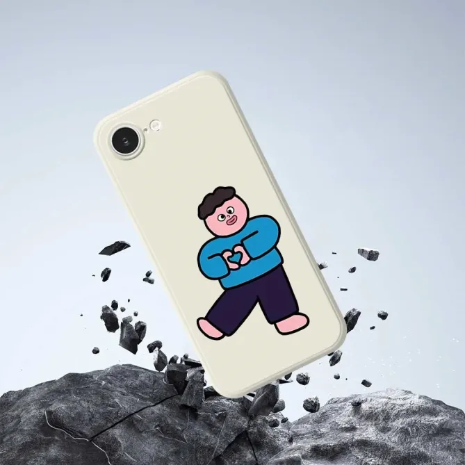 Coque iPhone 17e / 16e Heart Boy Illustration
