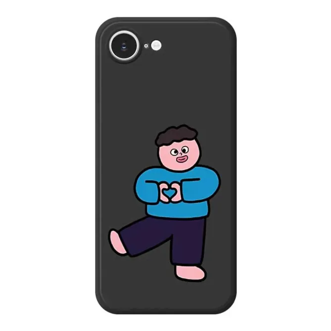 Coque iPhone 17e / 16e Heart Boy Illustration