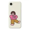 Coque iPhone 17e / 16e Silicone Love Girl à Bords Droits