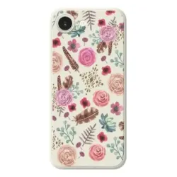 Coque iPhone 17e / 16e Boho Aquarelle Fleurs et Plumes