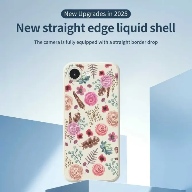 Coque iPhone 17e / 16e Boho Aquarelle Fleurs et Plumes