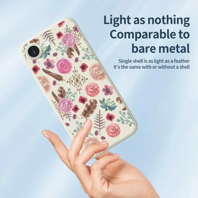 Coque iPhone 17e / 16e Boho Aquarelle Fleurs et Plumes