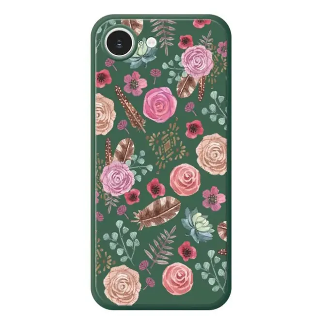 Coque iPhone 17e / 16e Boho Aquarelle Fleurs et Plumes