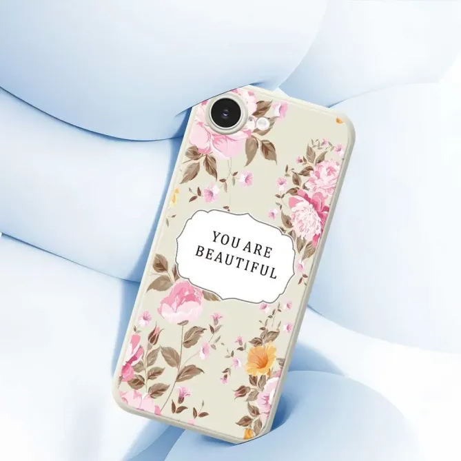 Coque iPhone 17e / 16e Floral Inspiring Quote