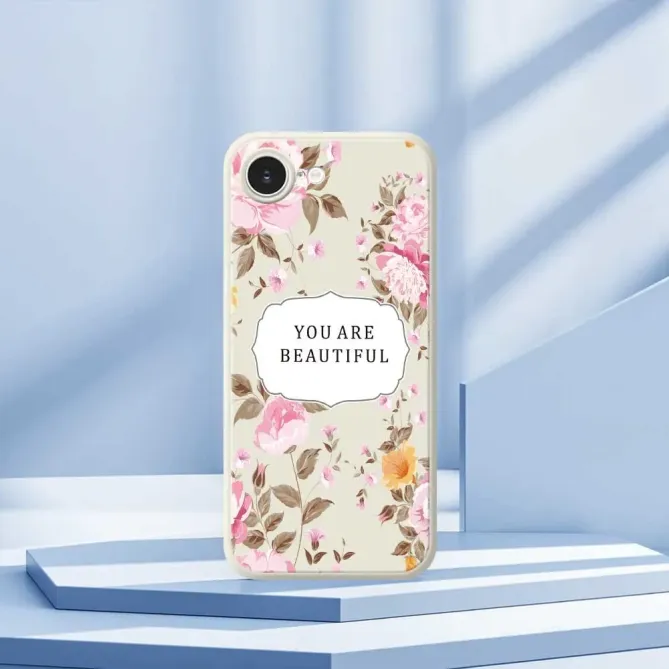 Coque iPhone 17e / 16e Floral Inspiring Quote