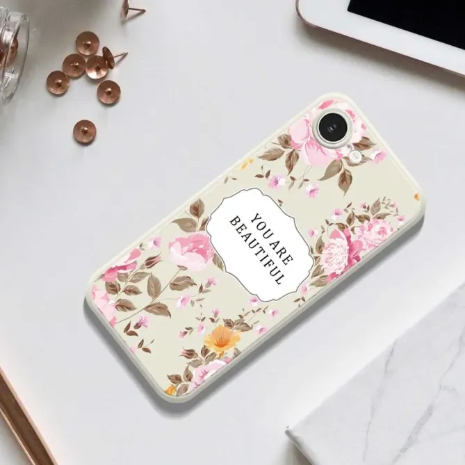 Coque iPhone 17e / 16e Floral Inspiring Quote