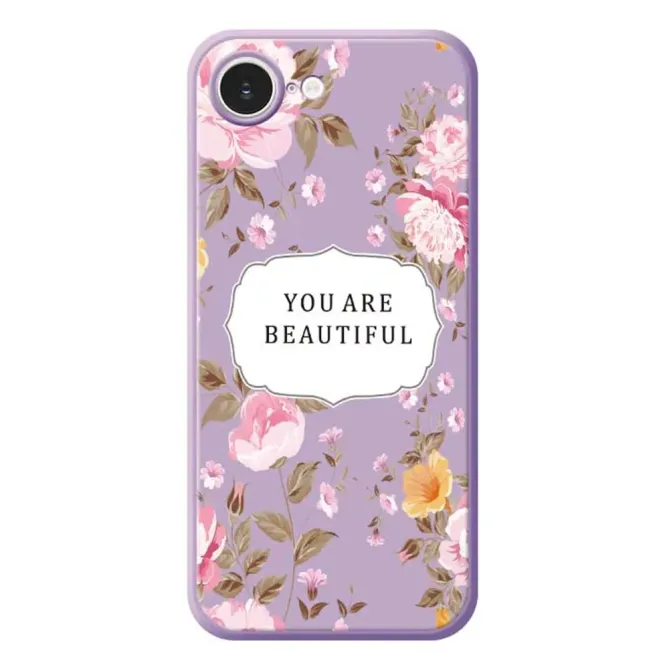 Coque iPhone 17e / 16e Floral Inspiring Quote