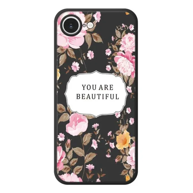 Coque iPhone 17e / 16e Floral Inspiring Quote