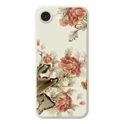 Coque iPhone 17e / 16e Peonies & Butterfly Print artistique