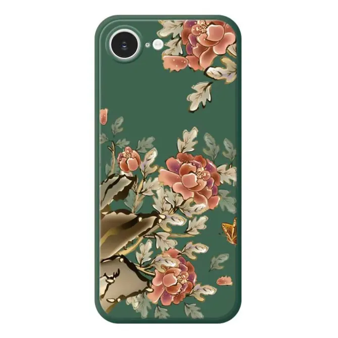 Coque iPhone 17e / 16e Peonies & Butterfly Print artistique