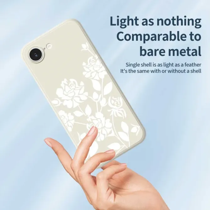 Coque iPhone 17e / 16e Fleurs Blanches Silhouettes