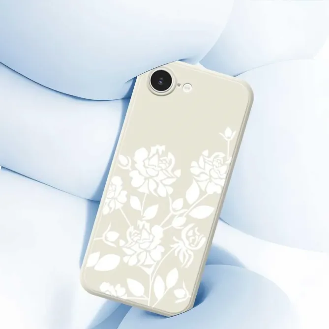 Coque iPhone 17e / 16e Fleurs Blanches Silhouettes