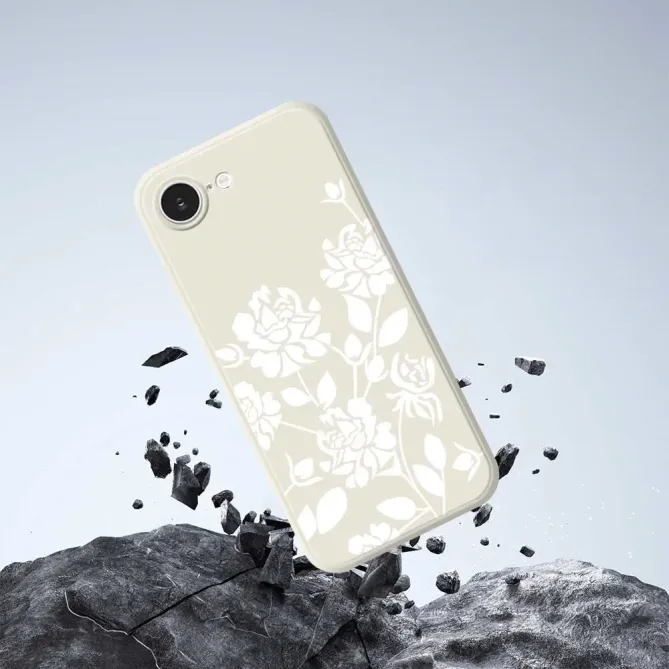 Coque iPhone 17e / 16e Fleurs Blanches Silhouettes