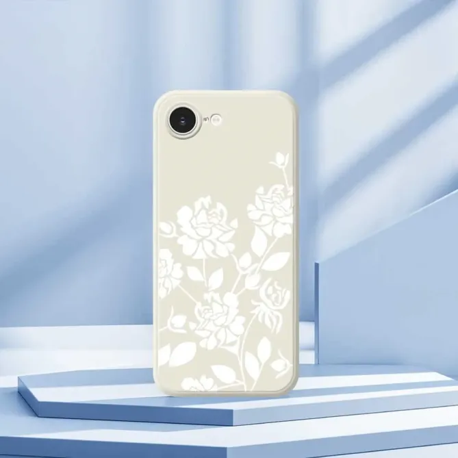 Coque iPhone 17e / 16e Fleurs Blanches Silhouettes