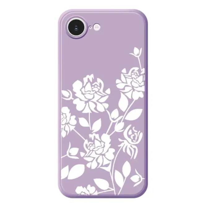 Coque iPhone 17e / 16e Fleurs Blanches Silhouettes