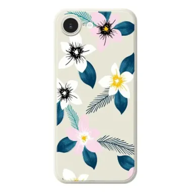 Coque iPhone 17e / 16e Motif Floral Bords Droits