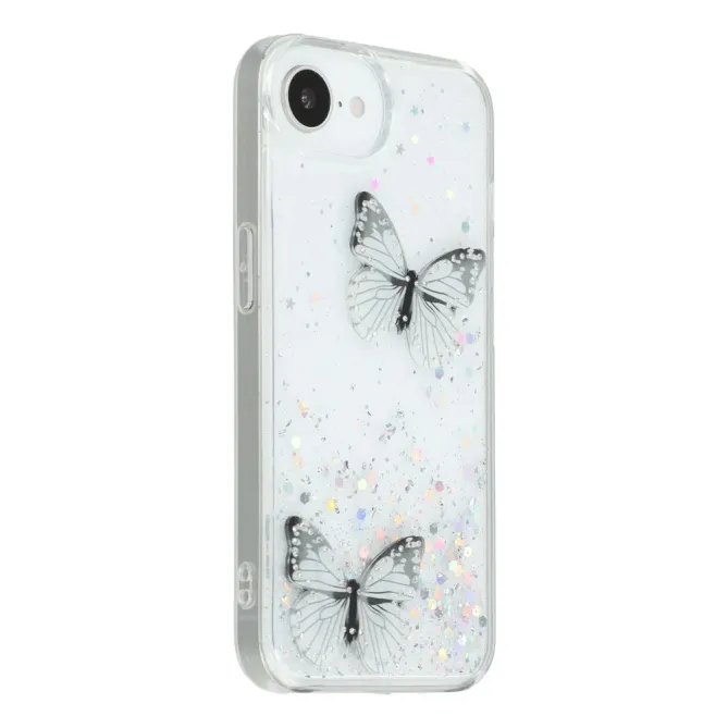 Coque iPhone 17e / 16e Epoxy Papillons Starry Sky
