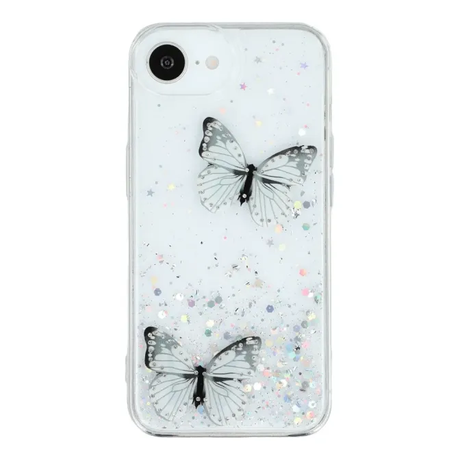 Coque iPhone 17e / 16e Epoxy Papillons Starry Sky