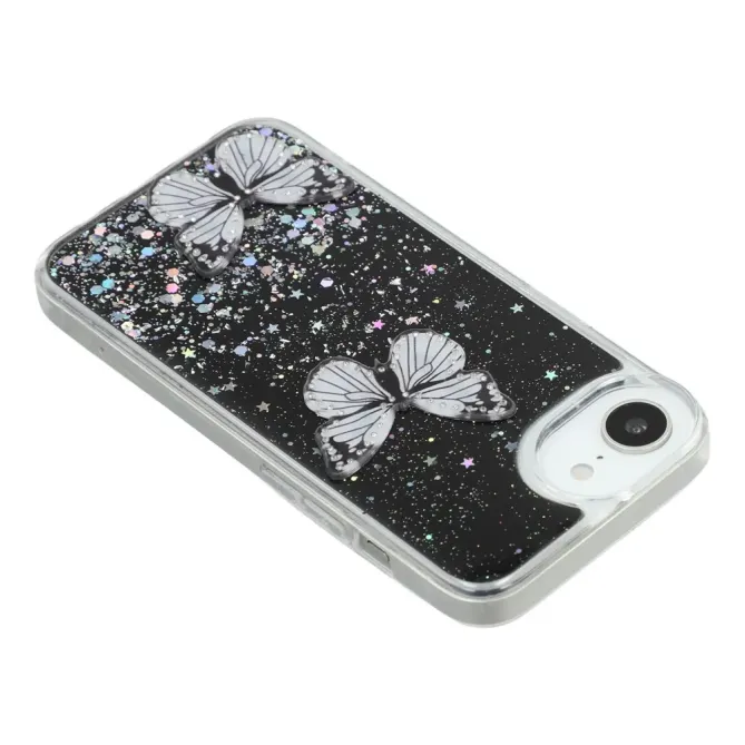 Coque iPhone 17e / 16e Epoxy Papillons Starry Sky