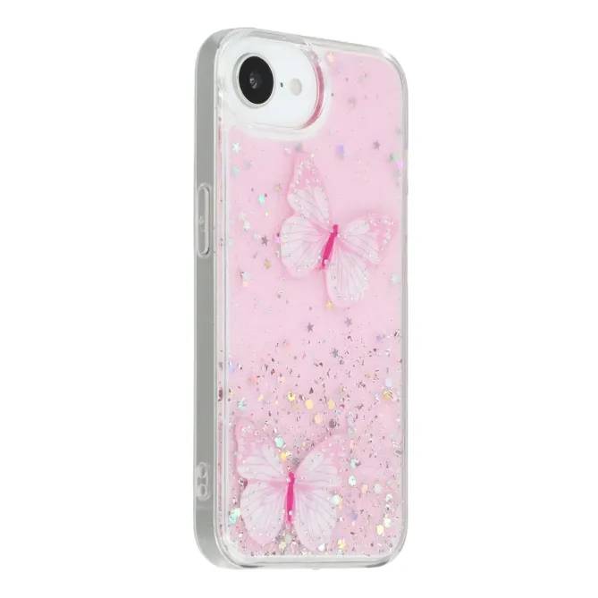 Coque iPhone 17e / 16e Epoxy Papillons Starry Sky