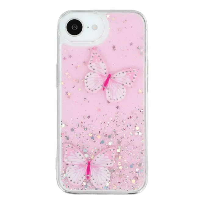Coque iPhone 17e / 16e Epoxy Papillons Starry Sky