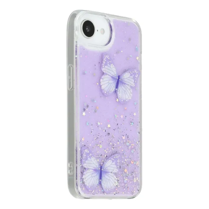 Coque iPhone 17e / 16e Epoxy Papillons Starry Sky