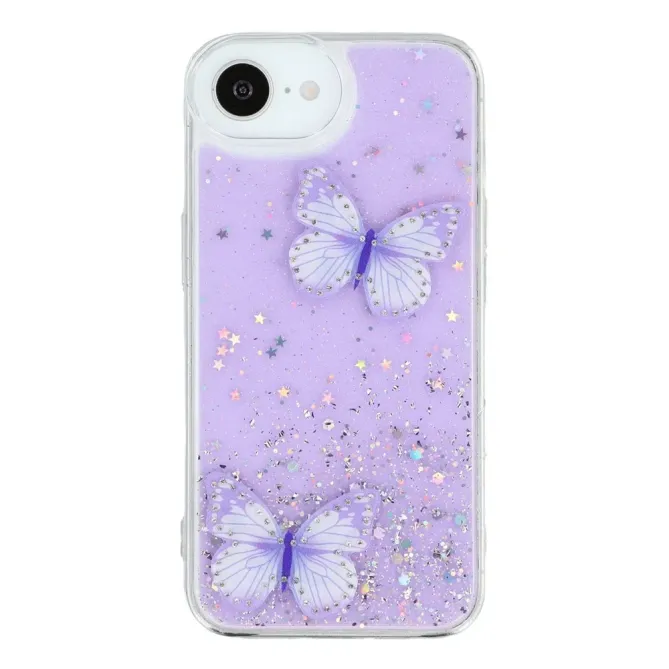 Coque iPhone 17e / 16e Epoxy Papillons Starry Sky