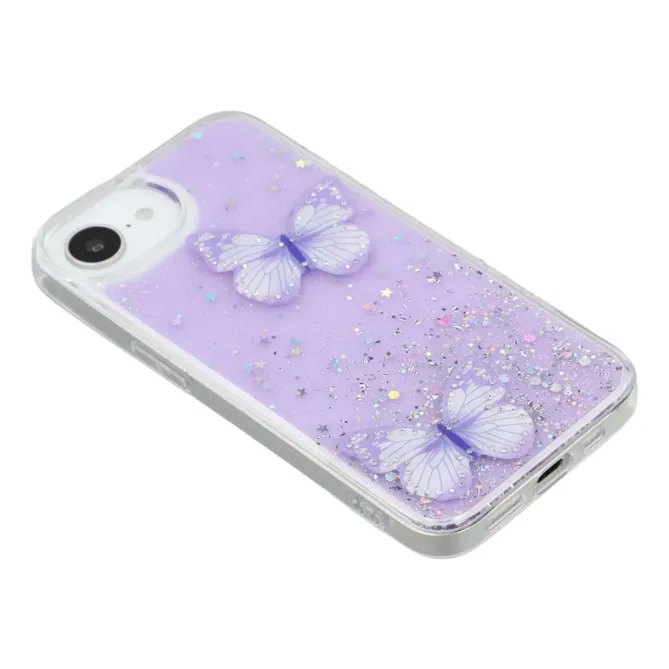 Coque iPhone 17e / 16e Epoxy Papillons Starry Sky