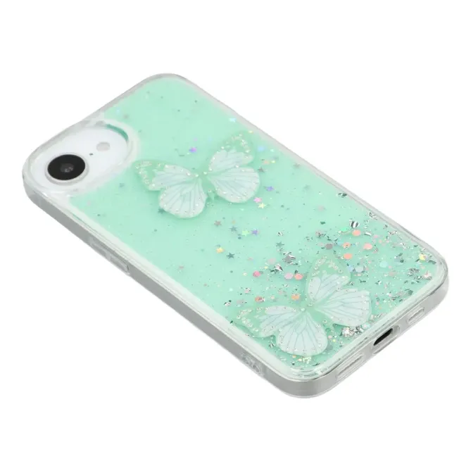 Coque iPhone 17e / 16e Epoxy Papillons Starry Sky