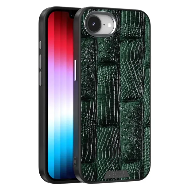 Coque iPhone 17e / 16e Cuir Véritable Beast Texture MagSafe