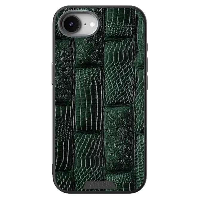 Coque iPhone 17e / 16e Cuir Véritable Beast Texture MagSafe
