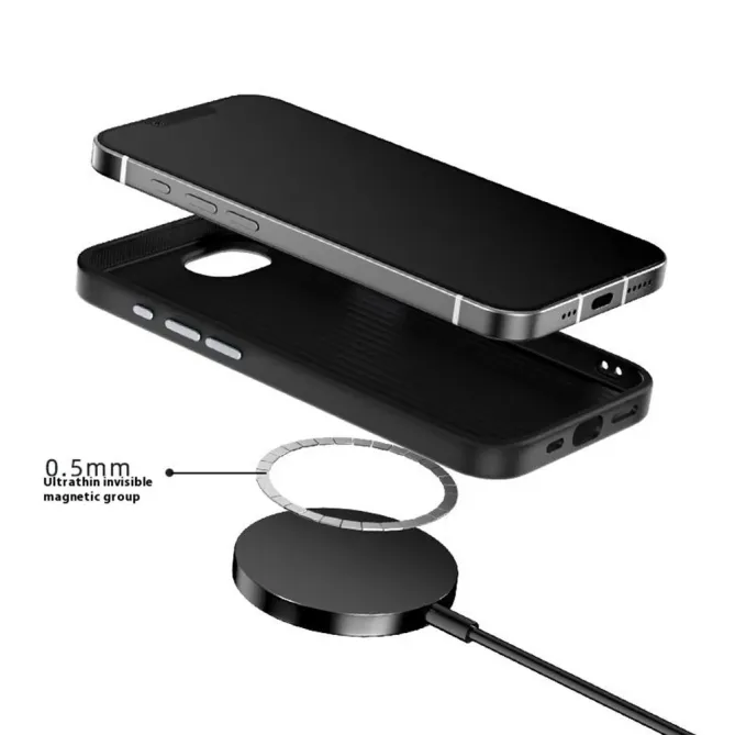 Coque iPhone 17e / 16e Cuir Véritable Beast Texture MagSafe