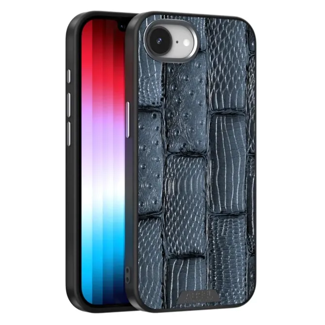 Coque iPhone 17e / 16e Cuir Véritable Beast Texture MagSafe