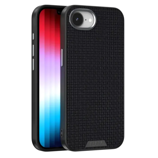 Coque iPhone 17e / 16e ABEEL Cuir Véritable Texturé MagSafe