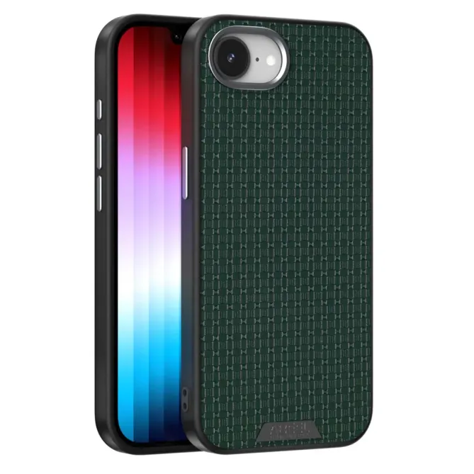 Coque iPhone 17e / 16e ABEEL Cuir Véritable Texturé MagSafe