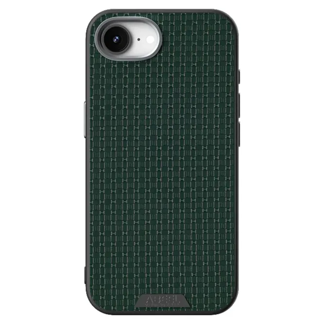 Coque iPhone 17e / 16e ABEEL Cuir Véritable Texturé MagSafe