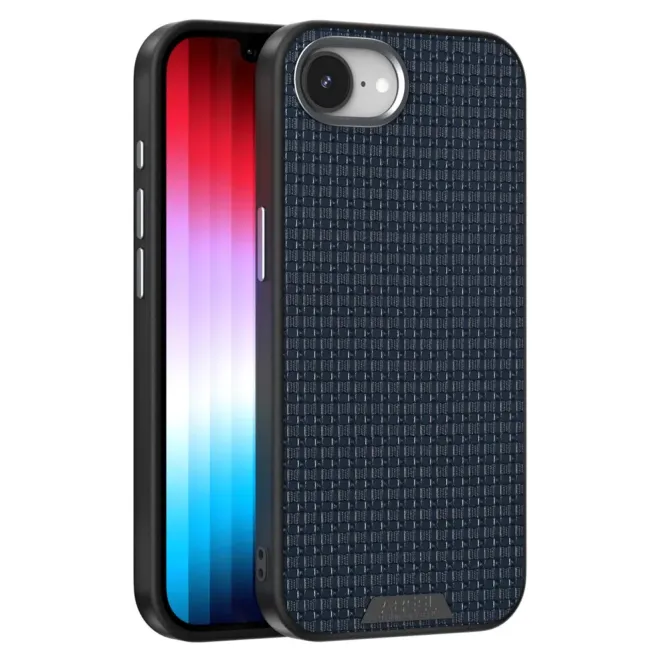 Coque iPhone 17e / 16e ABEEL Cuir Véritable Texturé MagSafe
