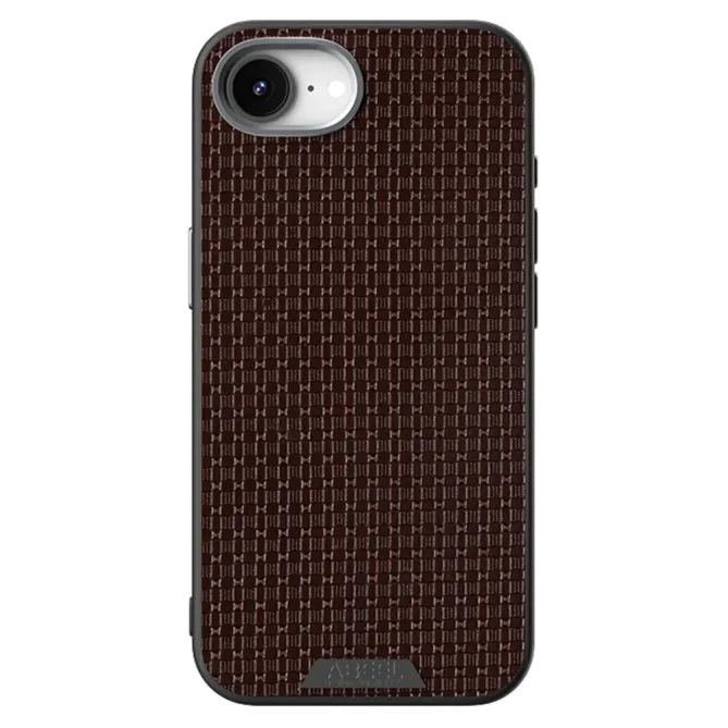 Coque iPhone 17e / 16e ABEEL Cuir Véritable Texturé MagSafe