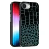 Coque iPhone 17e / 16e Effet Cuir Crocodile Compatible MagSafe