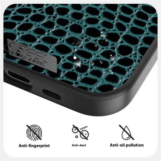 Coque iPhone 17e / 16e Effet Cuir Crocodile Compatible MagSafe