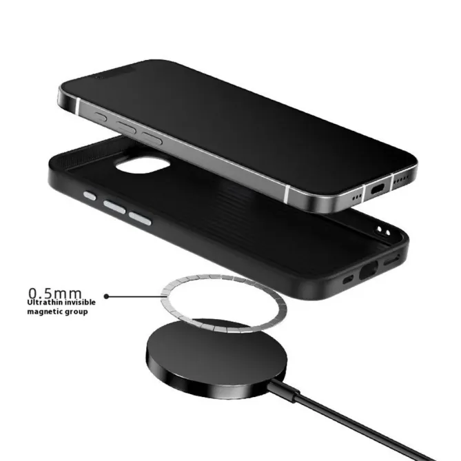 Coque iPhone 17e / 16e Effet Cuir Crocodile Compatible MagSafe