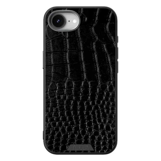 Coque iPhone 17e / 16e Effet Cuir Crocodile Compatible MagSafe