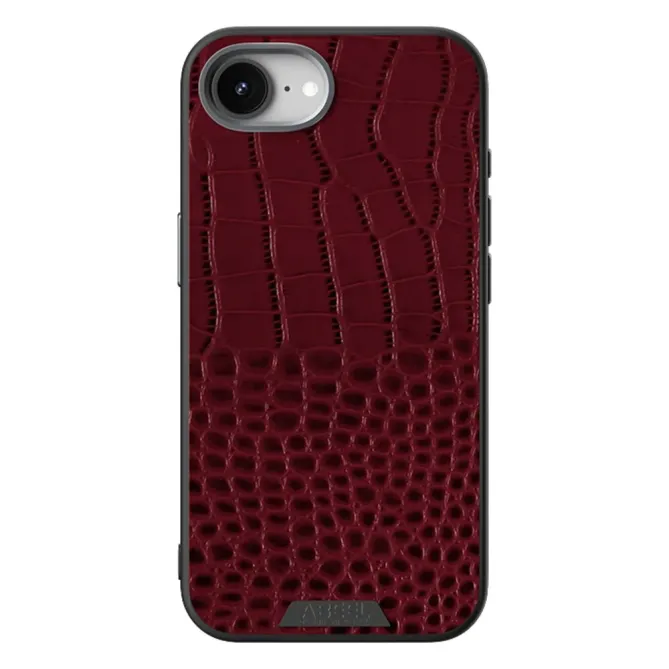 Coque iPhone 17e / 16e Effet Cuir Crocodile Compatible MagSafe