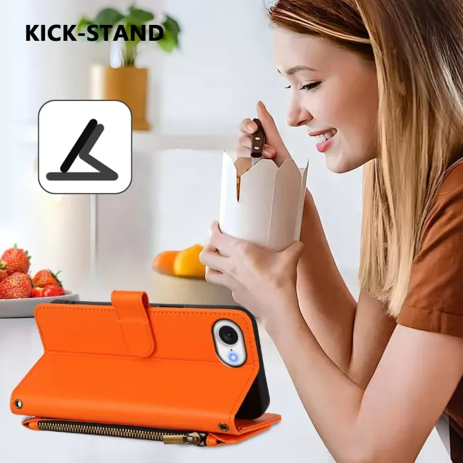 Housse iPhone 17e / 16e Portefeuille Papillons & Fleurs RFID