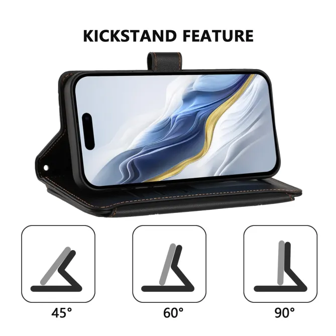 Housse iPhone 17e / 16e Portefeuille Papillons & Fleurs RFID