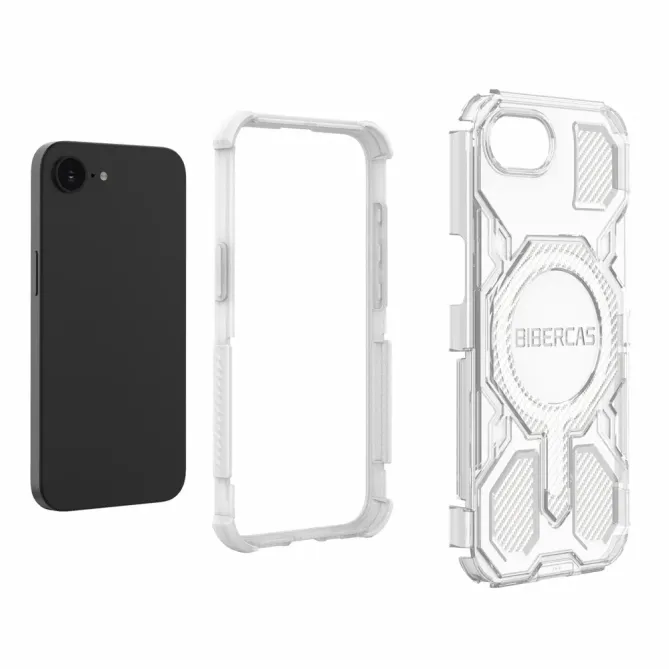 Coque iPhone 17e / 16e Antichoc Magnétique J-16 Transparent
