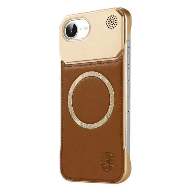 Coque iPhone 17e / 16e Effet Cuir MagSafe avec Aromathérapie