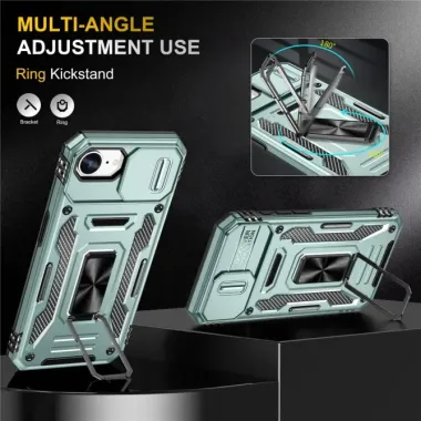 Coque iPhone 17e / 16e Armor Case avec Cache Objectif et Anneau